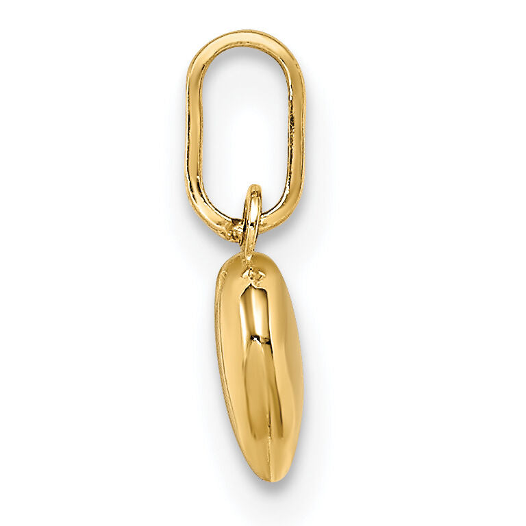 14K Polished 3-D Puffed Heart Charm-YC1063