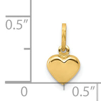 14K Polished 3-D Puffed Heart Charm-YC1063