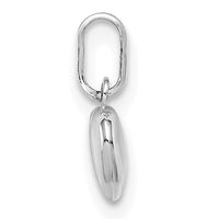 14K White Gold Polished 3-D Heart Charm-YC1063W