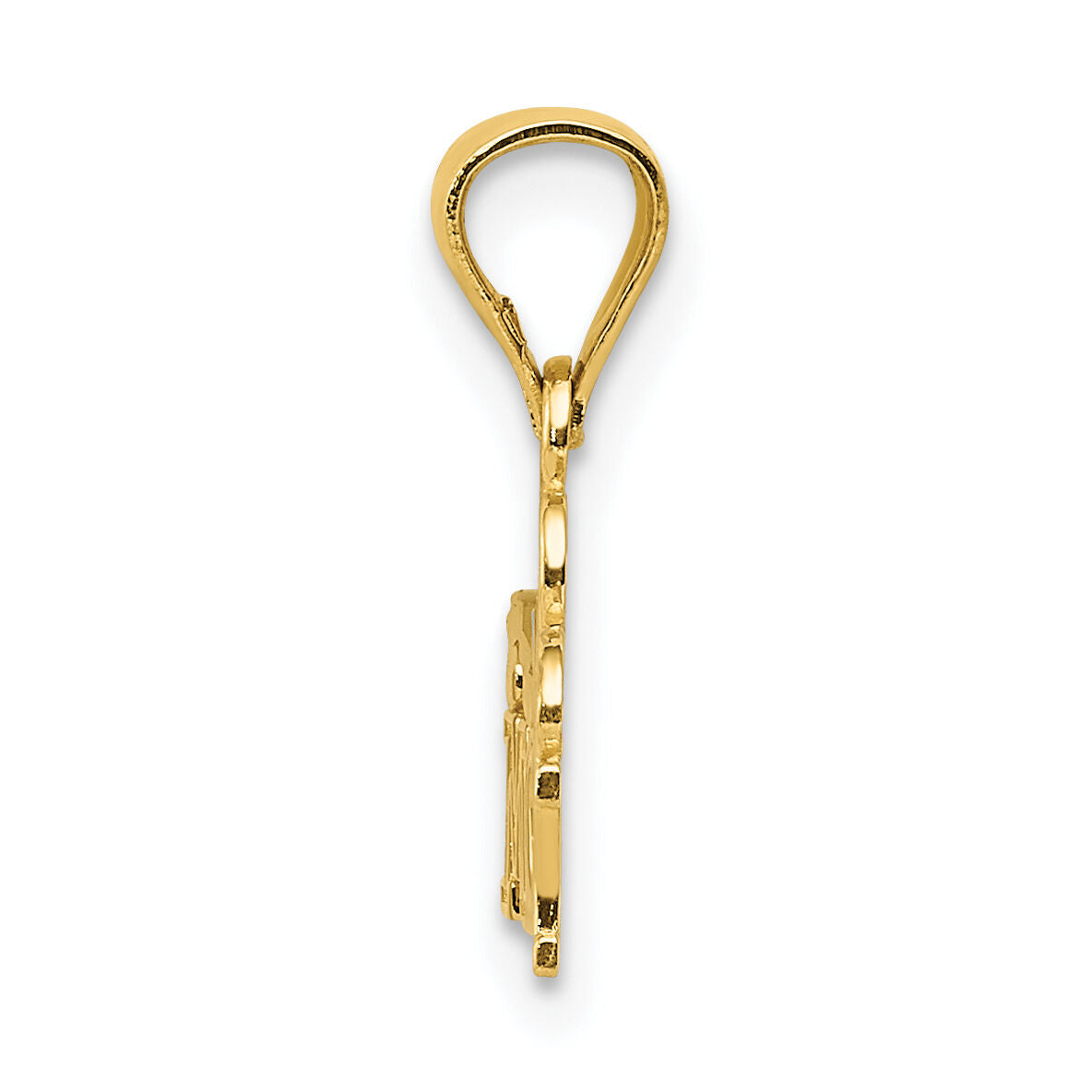 14k Yellow Gold I Heart Mommy Pendant-YC1080