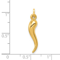 14k Hollow 3D Italian Horn Charm-YC1095