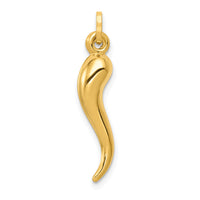 14k Hollow 3D Italian Horn Charm-YC1095