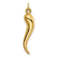 14k Hollow 3D Italian Horn Charm-YC1096