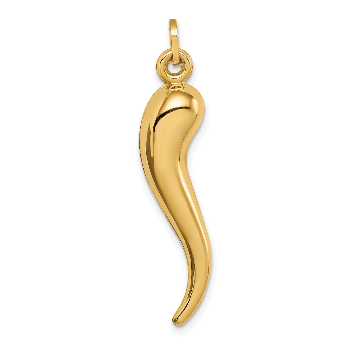 14k Hollow 3D Italian Horn Charm-YC1096