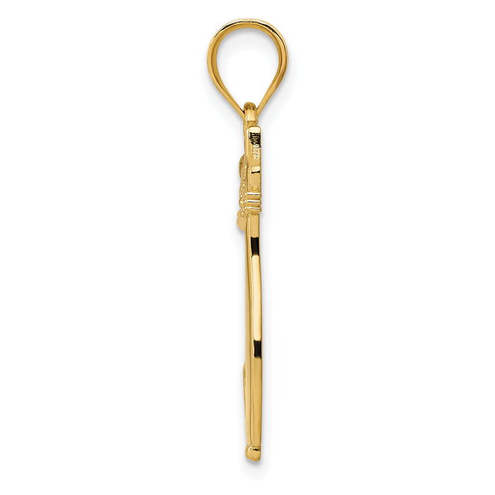14k Diamond Cat Pendant-YC1105