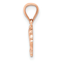 14k Rose Gold Crown Pendant-YC1110