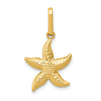 14k Textured Hollow Starfish Pendant-YC1111
