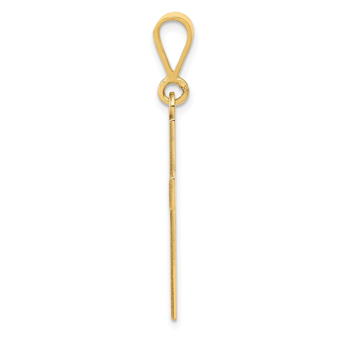 14K Laser Cut FAITH Cross Charm-YC1198