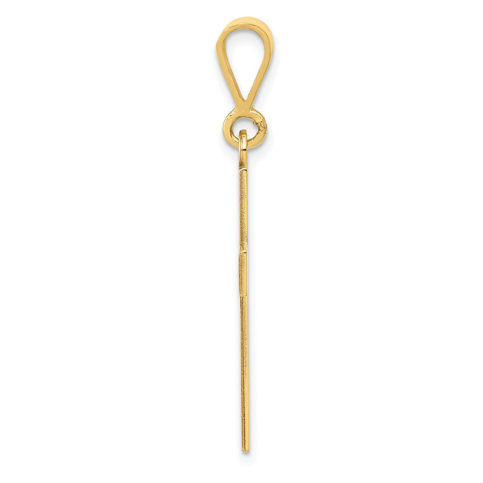 14K Laser Cut FAITH Cross Charm-YC1198