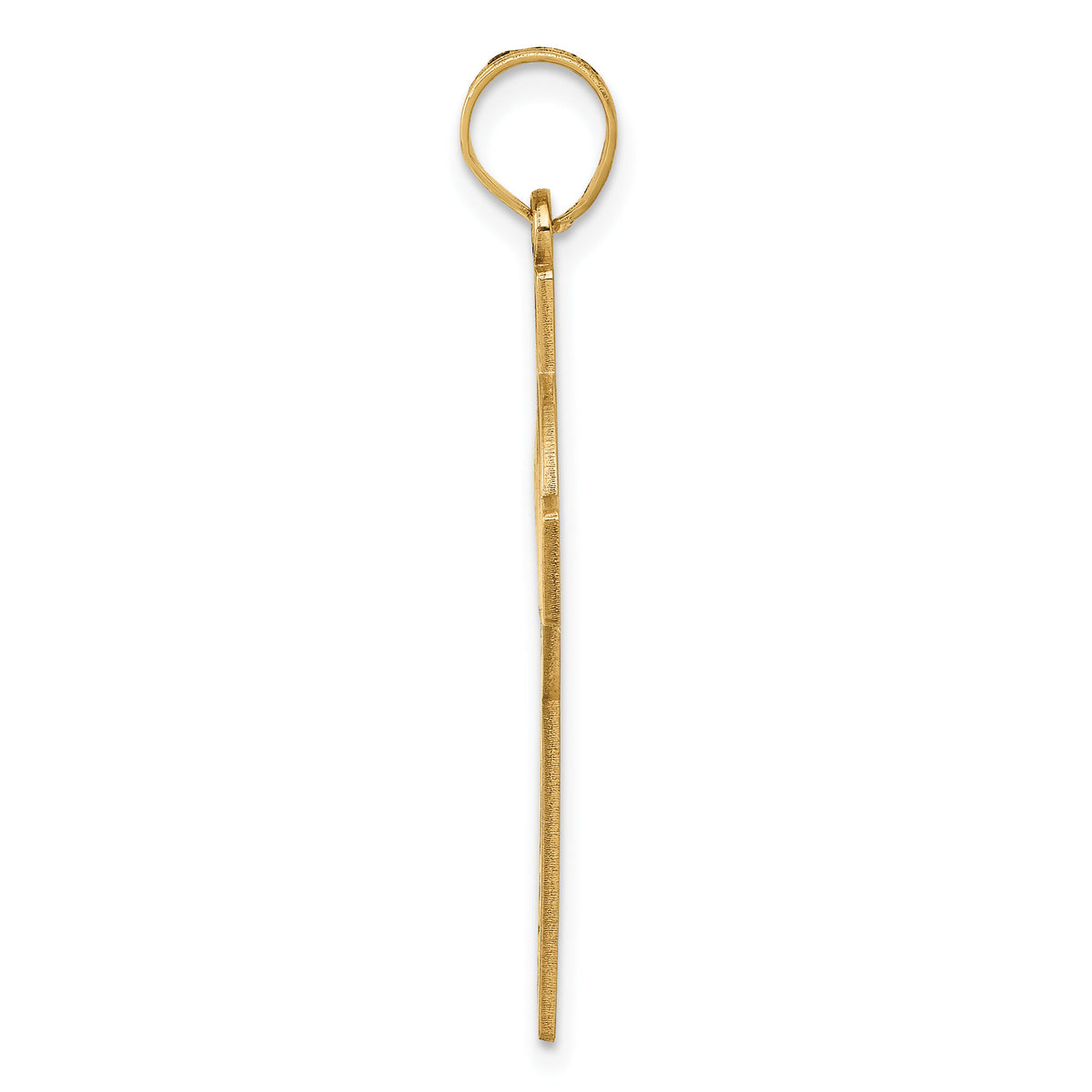 14k Laser Cut Jesus Face Cross Charm-YC1209