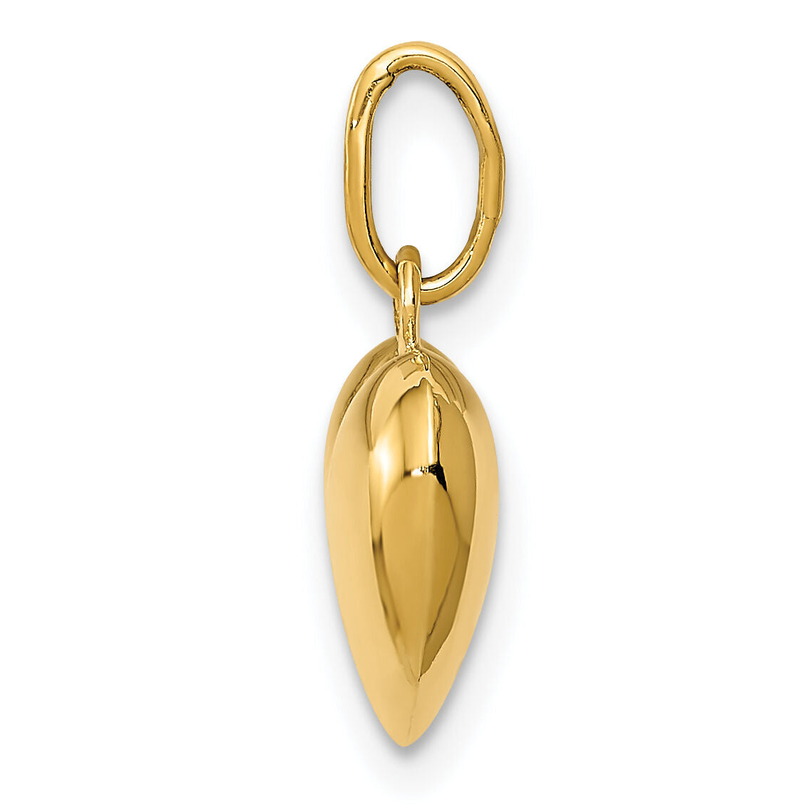14K Polished 3-D Puffed Heart Charm-YC1212