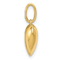 14K Polished 3-D Puffed Heart Pendant-YC1213