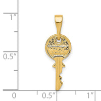 14K Polished Key Charm-YC1214