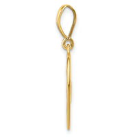 14K Polished Swirl Heart Pendant-YC1217