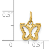 14k Polished Butterfly Pendant-YC1242