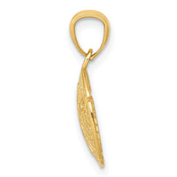 14k Gold Polished Filigree Sand Dollar Pendant-YC1250