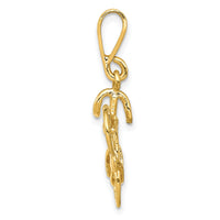 14kt Yellow Gold Polished 3D Bicycle Pendant-YC1255