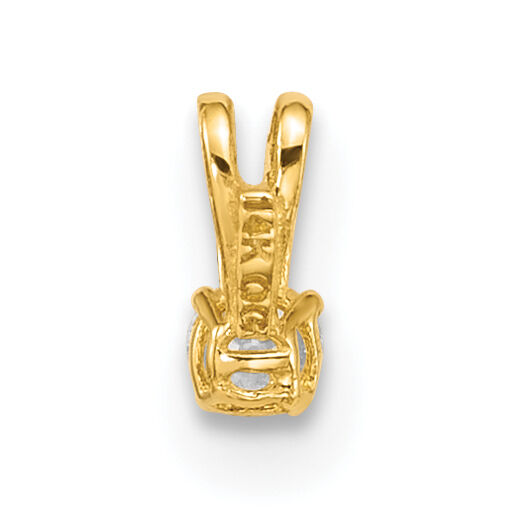 14k Childrens Tiny CZ Pendant-YC1299