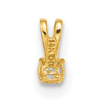 14k Childrens Tiny CZ Pendant-YC1299