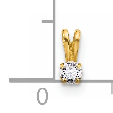 14k Childrens Tiny CZ Pendant-YC1299