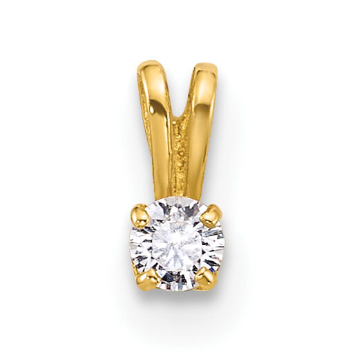 14k Childrens Tiny CZ Pendant-YC1299
