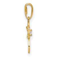14k Childrens Fancy CZ Cross Pendant-YC1302
