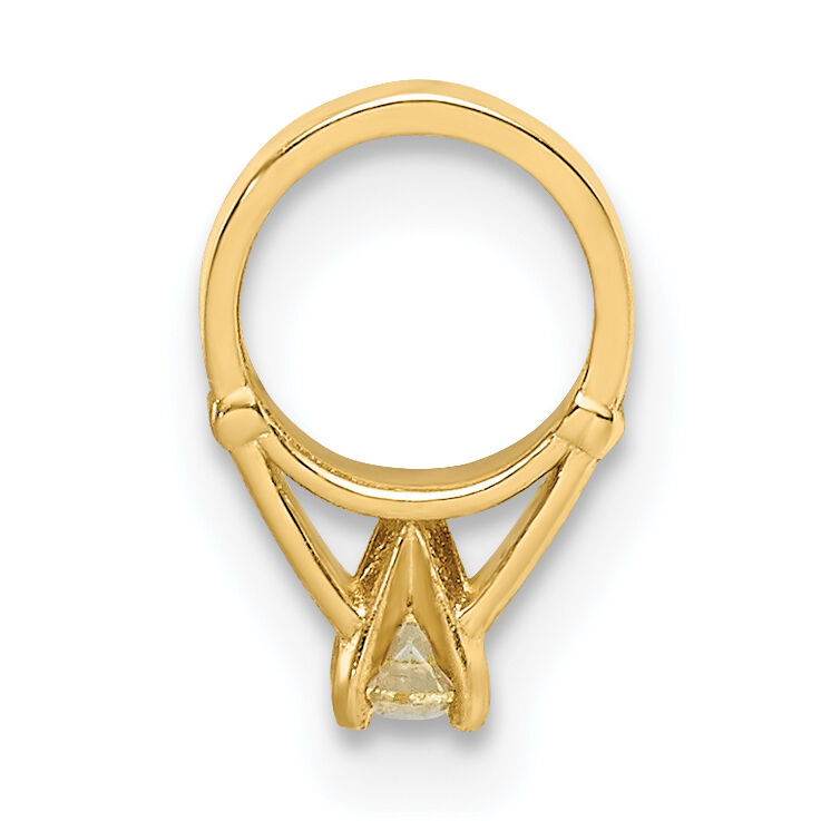 14K 3D Ring with Yellow CZ Charm-YC1332