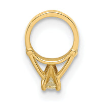 14K 3D Ring with Yellow CZ Charm-YC1332