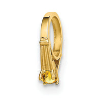 14K 3D Ring with Yellow CZ Charm-YC1332