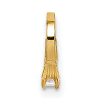 14K 3D Ring with White CZ Charm-YC1335