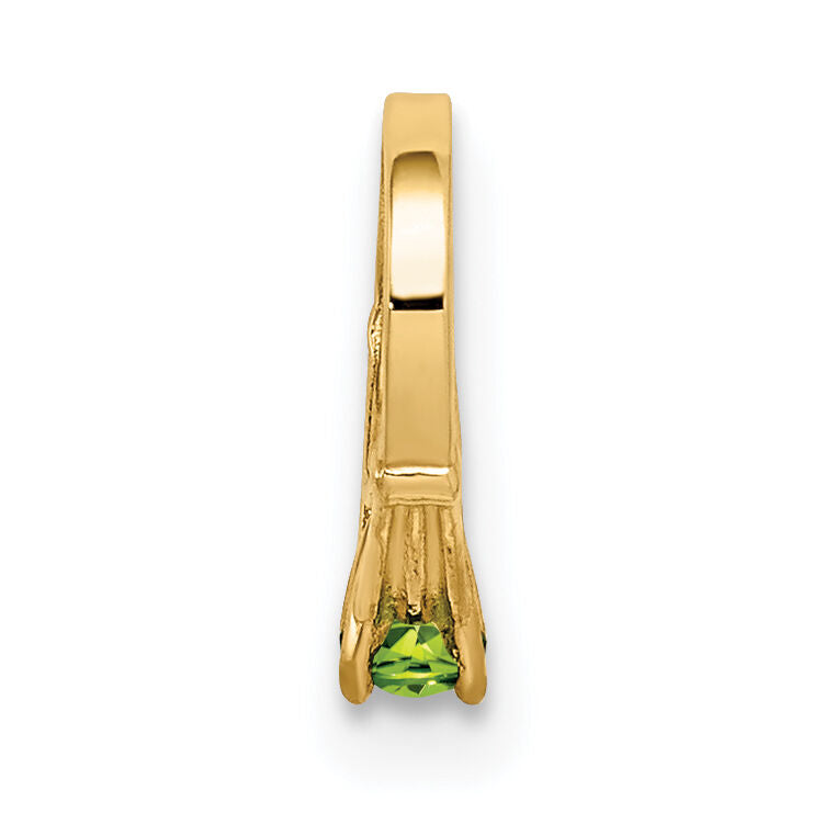 14K 3D Ring with Light Green Glass Stone Charm-YC1338