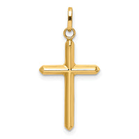 14k Polished Hollow Latin Cross Charm-YC1349