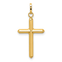 14k Polished Hollow Latin Cross Charm-YC1349