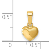 14k Satin and Polished 3D Puffed Heart Pendant-YC1354