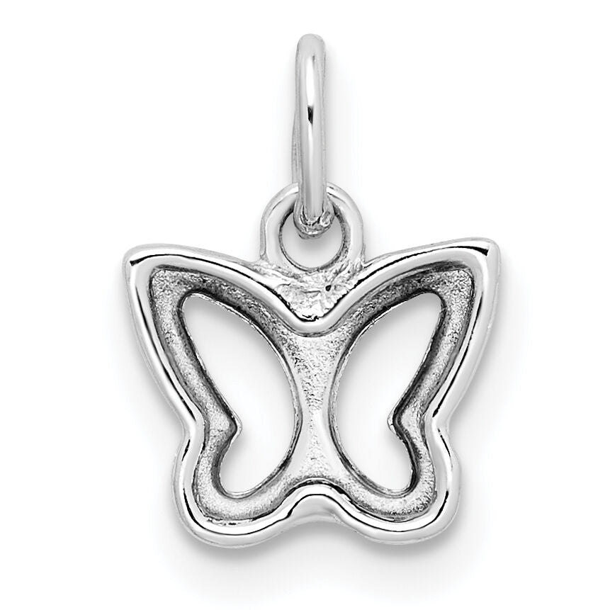 14k White Gold Cut-out Butterfly Pendant-YC1355