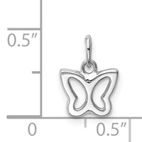 14k White Gold Cut-out Butterfly Pendant-YC1355