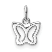 14k White Gold Cut-out Butterfly Pendant-YC1355