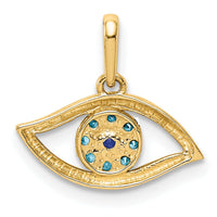 14K Blue CZ Eye Pendant-YC1362