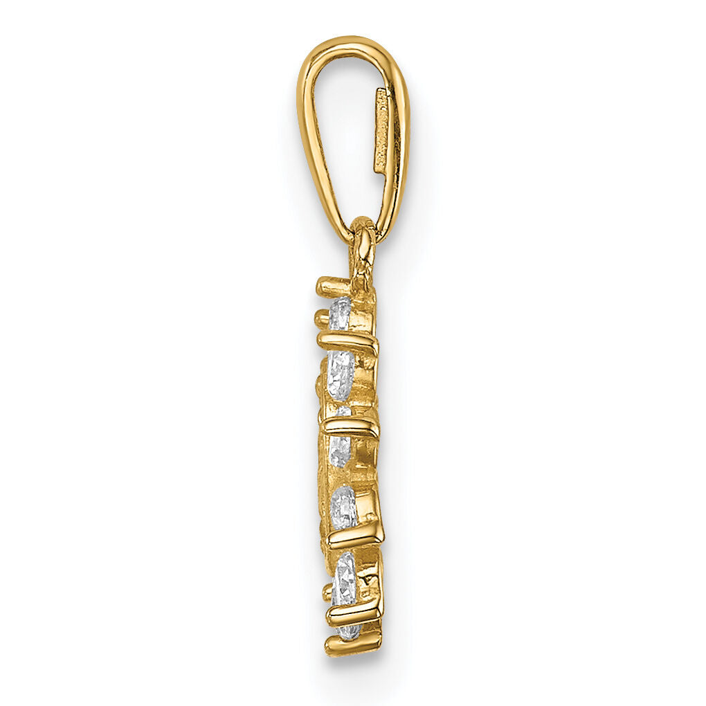 14K Our Lady of Guadalupe CZ Pendant-YC1380