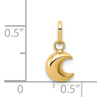 14k Polished Puffed Moon Charm-YC1382
