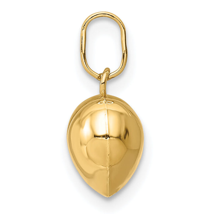 14k Polished Puffed Heart Charm-YC1383