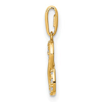 14K CZ Infinity Symbol Pendant-YC1390