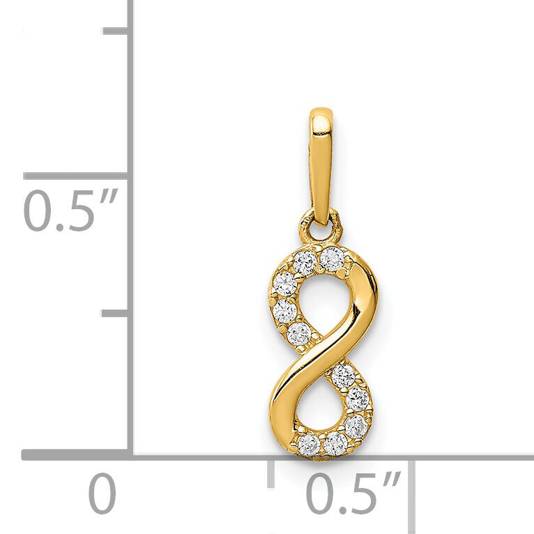 14K CZ Infinity Symbol Pendant-YC1390