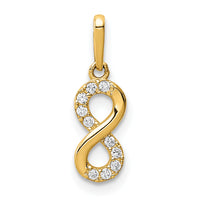 14K CZ Infinity Symbol Pendant-YC1390