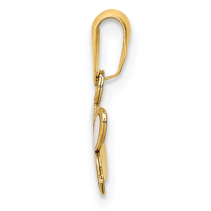 14k Enamel Bumble Bee Pendant-YC1406