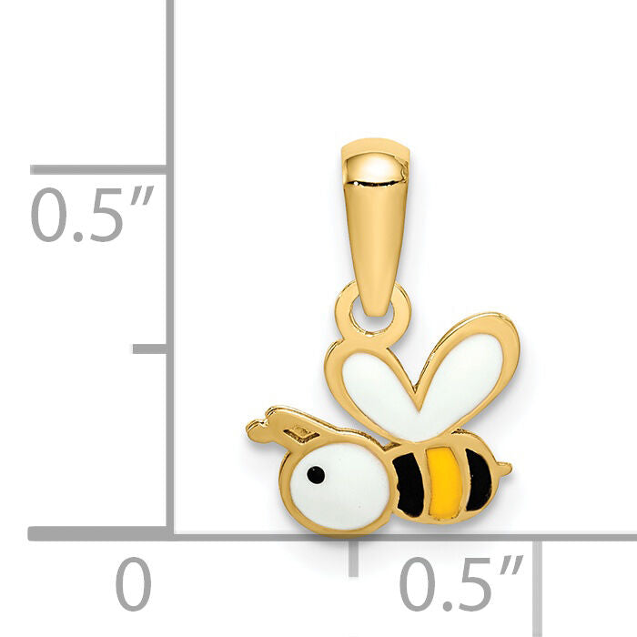 14k Enamel Bumble Bee Pendant-YC1406