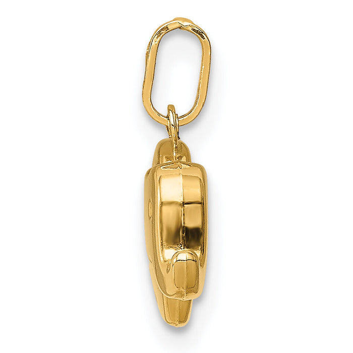 14k Polished Elephant Charm-YC1421