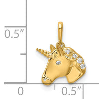 14K Unicorn CZ Pendant-YC1431