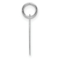 14k Polished Black Enamel Letter W Initial Disk Charm-YC1436W
