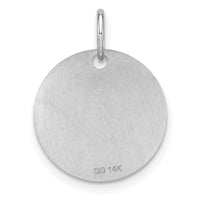 14kw Polished Black Enamel Letter G Initial Disk Charm-YC1436WG